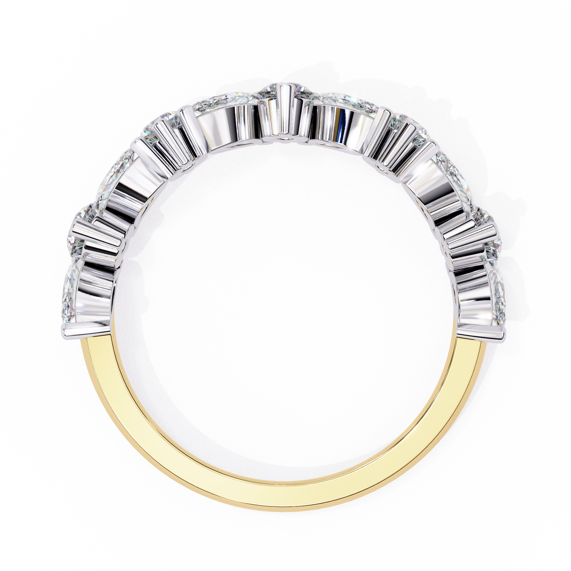 Solitairekart 0.9ct Natural Diamond Marquise Majesty Band - HI Color, VS-SI Clarity
